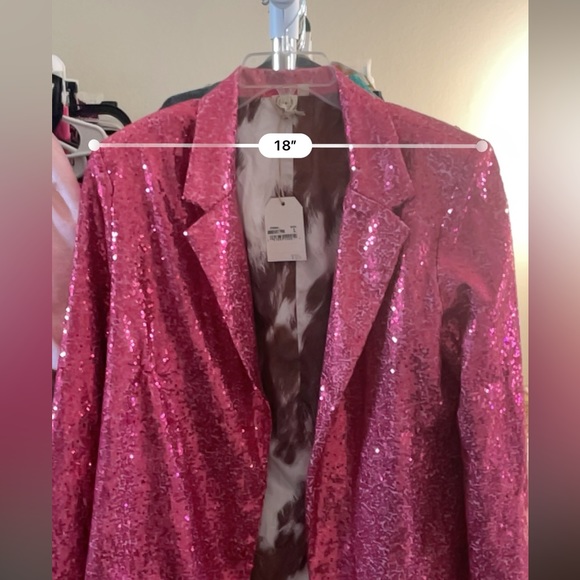 Pink sequin blazer - Picture 3 of 6